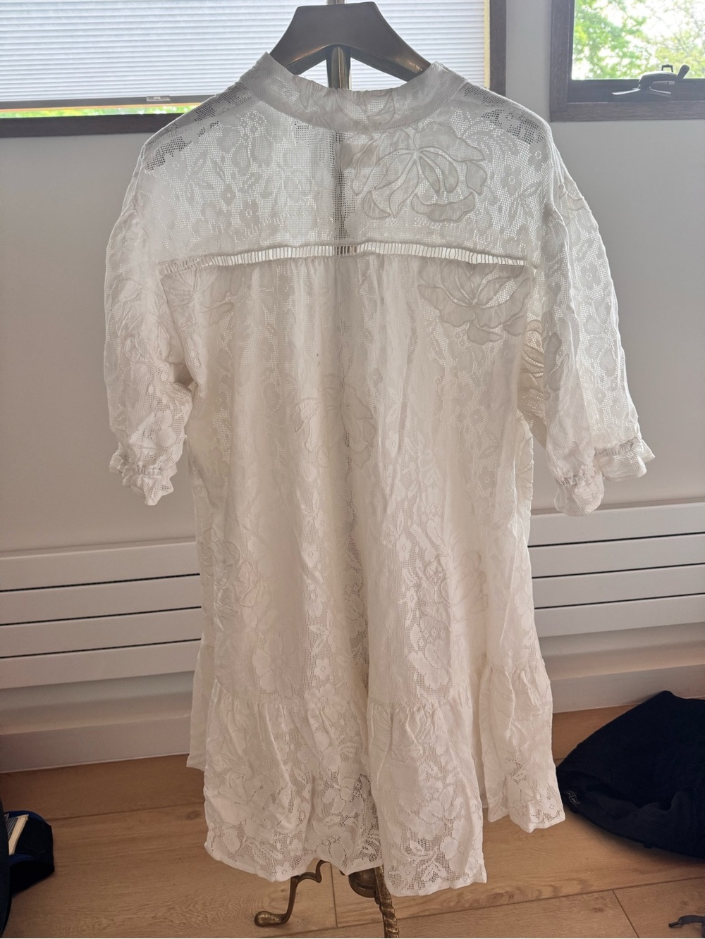 Anthropologie White Lace Mini Dress - Picture 8 of 13